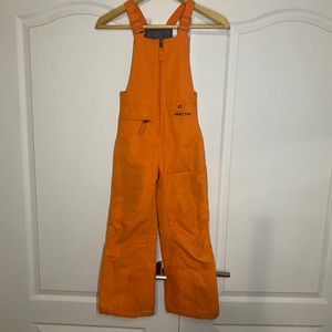 Boy orange snow pants
